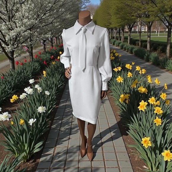 Fashion Nova White Long Sleeve Dress - Picture 3 of 9